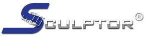 Logo for Optimal Solutions' Sculptor Software with link to their website.